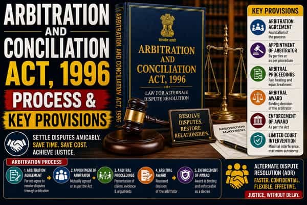Arbitration and Conciliation Act, 1996 Process & Key Provisions