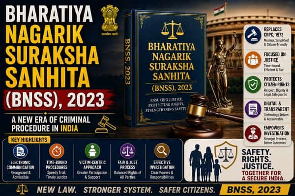 Bharatiya Nagarik Suraksha Sanhita (BNSS), 2023: Meaning, Key Provisions, Major Changes, and Importance