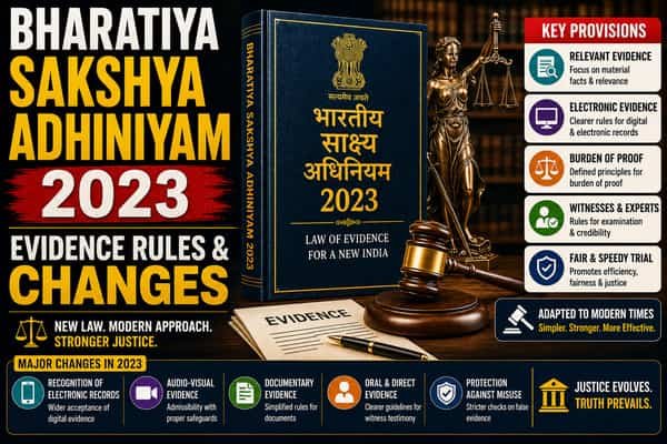 Bharatiya Sakshya Adhiniyam (BSA), 2023: Meaning, Key Provisions, Digital Evidence, and Major Changes