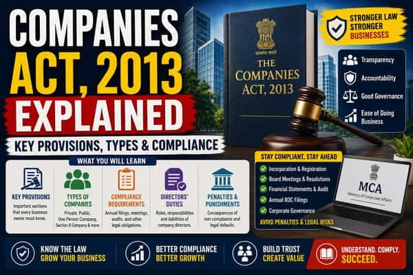Companies Act, 2013 Explained Key Provisions, Types & Compliance