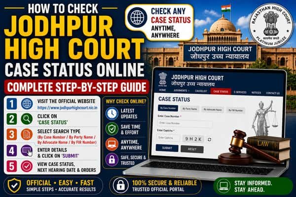 How to Check Jodhpur High Court Case Status Online Complete Step-by-Step Guide