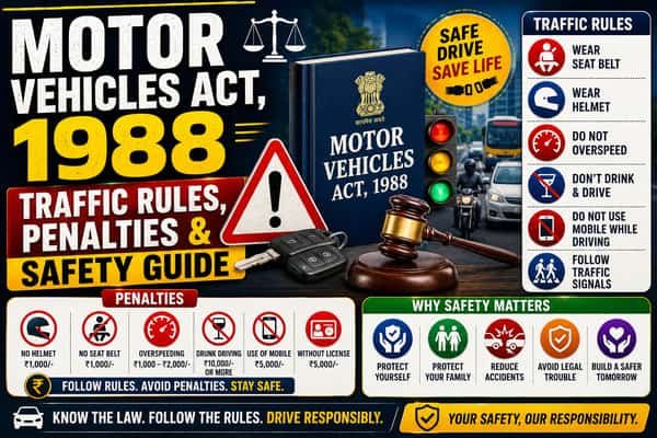Motor Vehicles Act, 1988 Traffic Rules, Penalties & Safety Guide