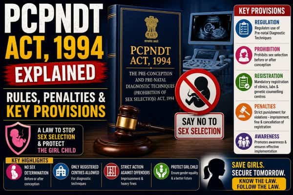 PCPNDT Act, 1994 Explained Rules, Penalties & Key Provisions