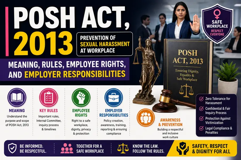 POSH Act 2013: Meaning, Rules, Employee Rights & Duties