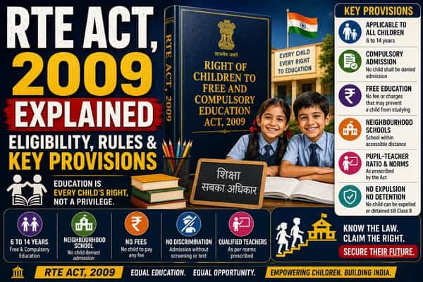 RTE Act, 2009 Explained Eligibility, Rules & Key Provisions