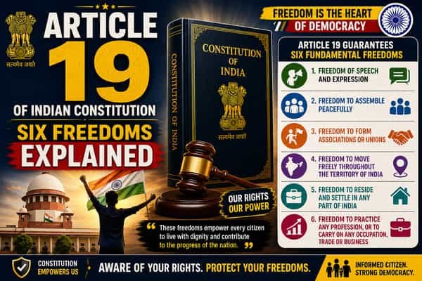 Article 19 of Indian Constitution Six Freedoms Explained