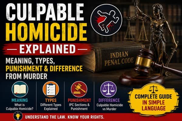 Culpable Homicide Explained Types, Punishment & Difference from Murder