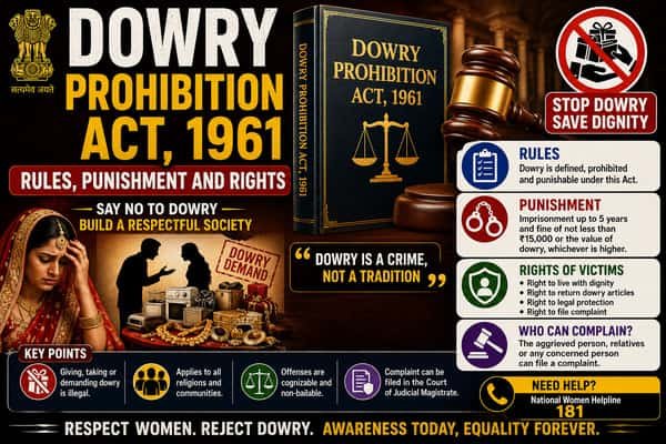 Dowry Prohibition Act, 1961 Rules, Punishment and Rights