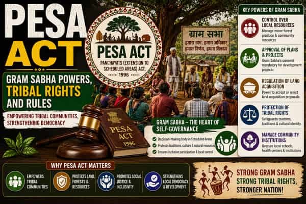 PESA Act: Gram Sabha Powers, Tribal Rights and Key Provisions