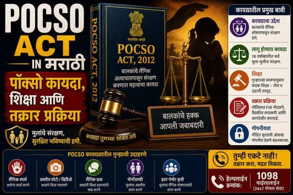 POCSO Act in Marathi पॉक्सो कायदा, शिक्षा आणि तक्रार प्रक्रिया