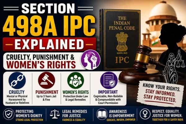 Section 498A IPC Explained: Cruelty by Husband or Relatives, Punishment, Legal Process, and Women’s Rights