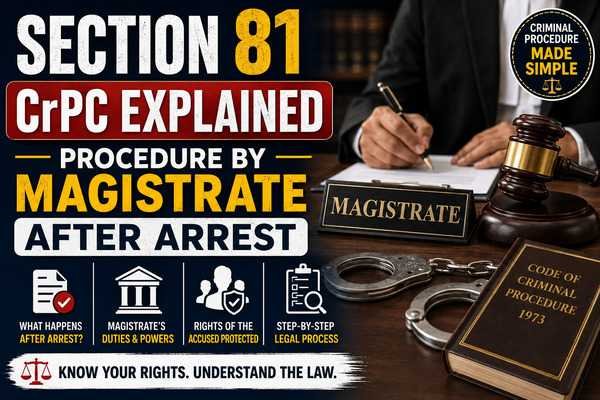 Section 81 CrPC Explained Procedure by Magistrate After Arrest