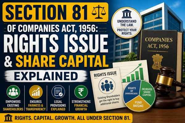 Section 81 of Companies Act, 1956 Rights Issue & Share Capital Explained