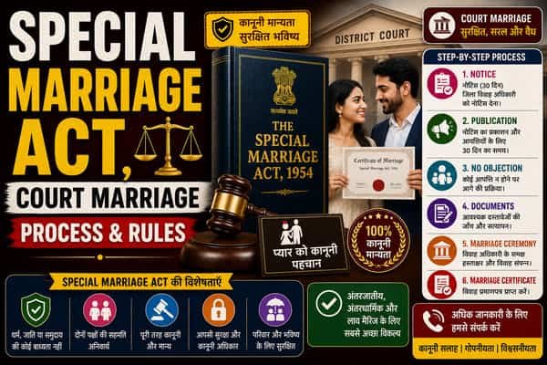 Special Marriage Act, 1954 Court Marriage Process and Rules